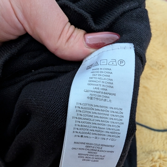 Michael Kors Black Knit Sheath Dress with 3/4 Sleeves Medium - Picture 7 of 10